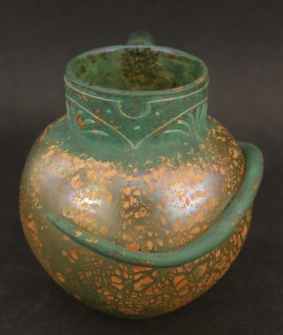 RARE Small Antique Loetz Art Glass Cephalonia Mit Patinadekor Iridescent Vase 2