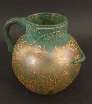 RARE Small Antique Loetz Art Glass Cephalonia Mit Patinadekor Iridescent Vase 3