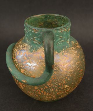 RARE Small Antique Loetz Art Glass Cephalonia Mit Patinadekor Iridescent Vase 5