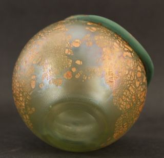 RARE Small Antique Loetz Art Glass Cephalonia Mit Patinadekor Iridescent Vase 6