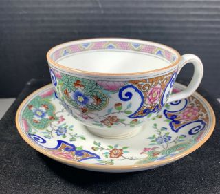 Antique Mintons Porcelain Cup & Saucer Hand Painted