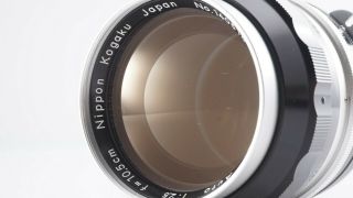 Rare Early Lens NEAR,  Nikon Nikkor - P Auto 10.  5cm 105mm f/2.  5 non Ai Japan 3