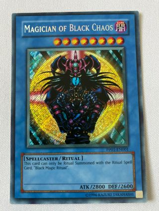 Yugioh Magician Of Black Chaos Pp01 - En001 Unlimited Secret Rare Lightly Played
