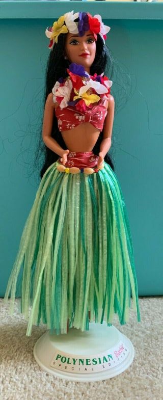 Vintage Dolls Of The World Barbie Special Edition Polynesian Doll W Stand Hula