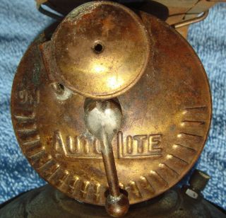 Vintage " Universal Lamp Co.  ".  " Auto - Lite " Carbide Coal Miner 