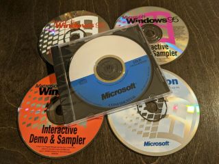 Ultra Rare: Microsoft Windows 95 Interactive Demo Sampler Cds,  Bonus (not Beta)