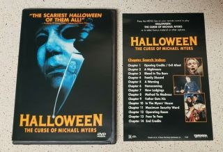 Halloween 6 Curse Of Michael Myers Dvd Rare Oop W/ Insert Region 1 Us