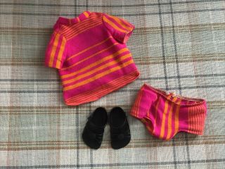 Vintage Ideal Giggles Doll 1966 - 67 Outfit And Shoes