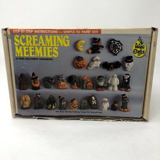 Vintage Wee Crafts 26 Pc Halloween Screaming Meemies Ornaments