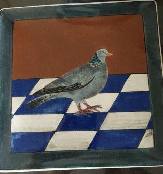Very Rare - French - Claude & Slavik Palley Hand Painted Pigeon Box