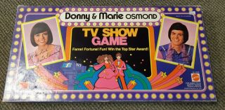 Donny And Marie Osmond Tv Show Board Game Vintage 1976 Mattel Rare Complete