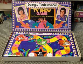 Donny and Marie Osmond TV Show Board Game Vintage 1976 Mattel Rare COMPLETE 2