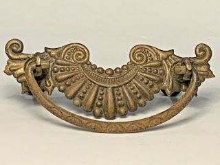 Set Of 6 Antique Eastlake Victorian Copper Drawer Pulls Handles Brass Ornate