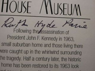 RUTH HYDE PAINE Authentic Hand Signed Autograph FLYER - JFK ASSASSINATION - RARE 2