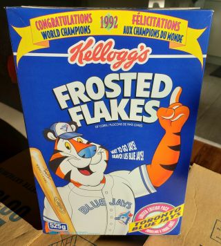 Rare Ltd.  1992 Toronto Blue Jays World Series Frosted Flakes Full Box Case Fresh