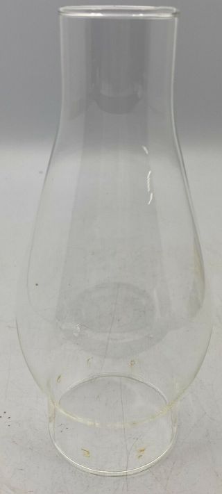 Vintage Clear Glass Hurricane Lamp Chimney / Oil Lamp Chimney