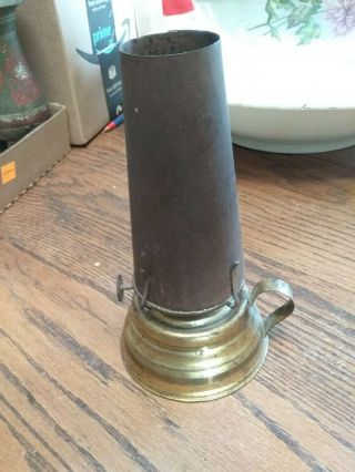Antique Eagle Kerosene Oil Lamp Heater W/metal Chimney Metal Brass Base Rare