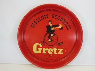Rare Vintage Gretz Beer Metal Tray 14” William Gretz Brewing Philadelphia