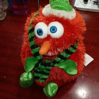 Rare Gemmy Christmas Animated Red Merry Monster Singing Mahna & Deck The Halls