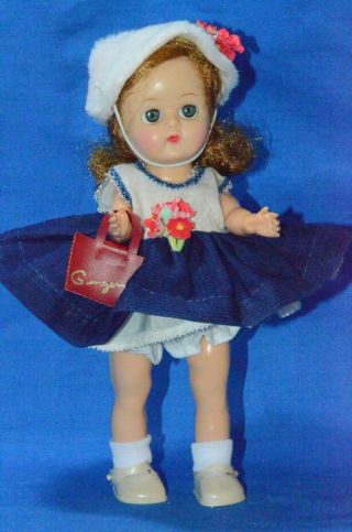 Vintage 8 " Cosmopolitan Ginger Doll In Tagged Dress And Purse Slw Ml
