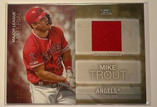2020 Topps Update Mike Trout Major League Materials Gold 16/50 Rare Sp