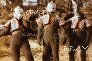 The Wizard Of Oz Rare Signed Large Photo Harry Monty Flying Monkey Behind Scenes