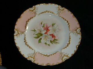 1896 Antique Elite Limoges France Double Gold Hand Painted Plate