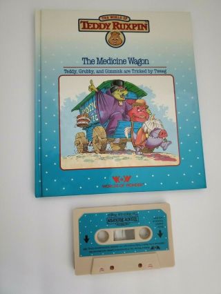 Vintage Teddy Ruxpin The Medicine Wagon Book Tape Read Along Worlds Of Wonder