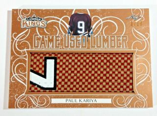 Paul Kariya Game Stick 2020 Leaf Lumber Kings Only 10 Exist Rare Ducks