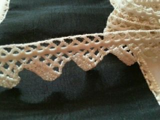 Antique Lace Trim Dolls Scalloped Edging Sewing Clothes Scrapbooking Vtg 39 "