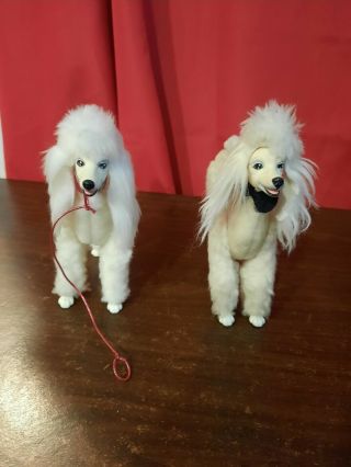 2 Mattel Vintage Barbie Dogs,  Poodle Prince W/ Collar & Leash 1984