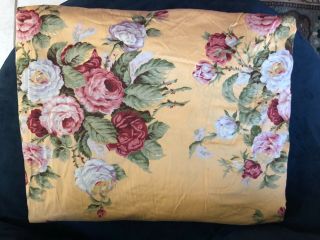 Very Rare Discontinued Ralph Lauren Kathleen Yellow Floral Queen Size Duvet