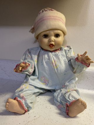 Vintage Rubber/plastic Doll 18 " Tall Unbranded Circa 1950’s