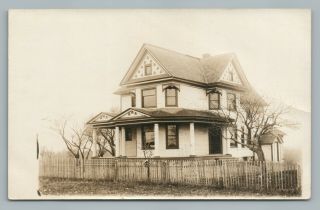 Ginberbread House Oakfield Wisconsin Rppc Antique Photo Fond Du Lac County 1908