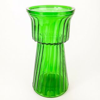 Vintage Retro Hoosier Emerald Green Glass Flower Vase 4088 Usa Made 8.  50 " Tall