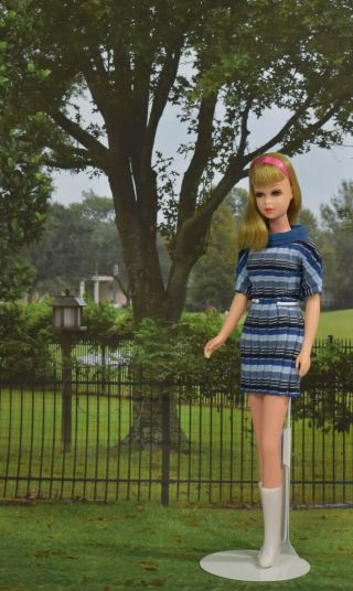Handmade Ooak Dress For Vintage Francie Barbie Doll,  1960 