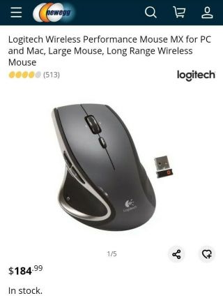[rare] Logitech Performance Mouse Mx 910 - 001105 Black 9 Buttons Wireless $184.  99