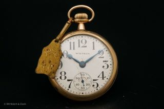 Very Rare Waltham Model 1908 Grade 642 16s 17j Railroad Grade Pocket Watch