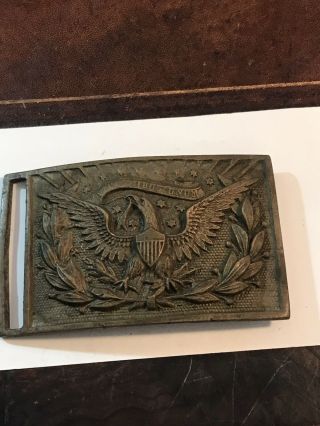 Rare Civil War Brass Belt Buckle From Southern Family