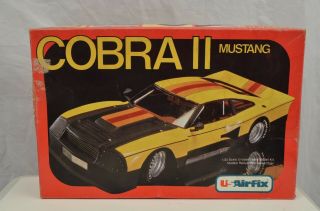 Vintage Us Airfix Ford Mustang Cobra Ii Model Kit Plastic 1:24 1980 Unbuilt
