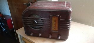 Vintage 1940 General Electric Ge - 54 Art Deco Bakelite Tube Radio Rare
