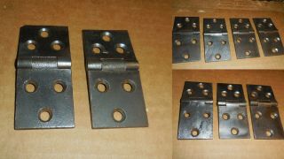 9 Antique Butt Hinges For Drop Leaf Tables,  Chests,  Boxes