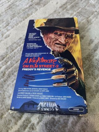 A Nightmare On Elm Street 2 Media All Flaps Rare Jvc Sticker Cover Freddy