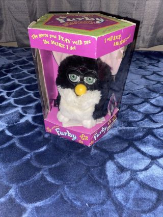 Rare Vintage Furby Black And White 1999 Model 70 - 800 Hard To Find Cool