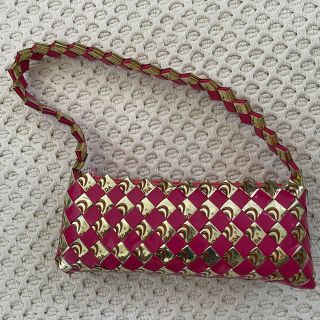 Vintage 90’s Prison Tramp Wrapper Purse In Pink And Gold