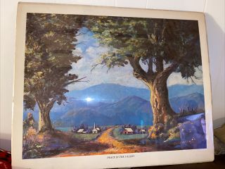 Vintage 1977 Archie Campbell Pencil Signed Lithograph Print Landscape Country