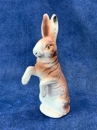 Antique Easter Bunny / Rabbit Candy Container Paper Mache Germany - Missing Eye