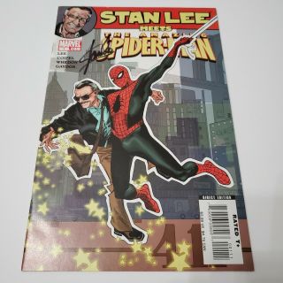 Stan Lee Meets The Spider - Man 1 Signed by Stan Lee Rare Key Signature 2