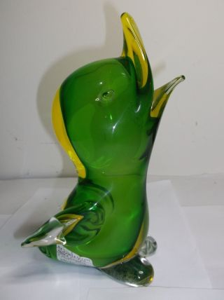 Rare Color Seguso Sommerso Glass Duck Sculpture Murano Late 50s Early 1960s