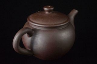 Z7789: Japanese Banko - ware Brown pottery TEAPOT Kyusu Sencha,  auto Tea Ceremony 2